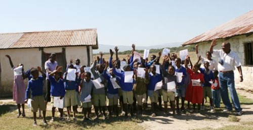 Mbogo School Children just received letters from school children in the United States of America